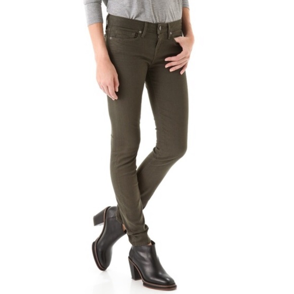 Vince "5 Pocket Skinny" Jeans in Olive green sz 24